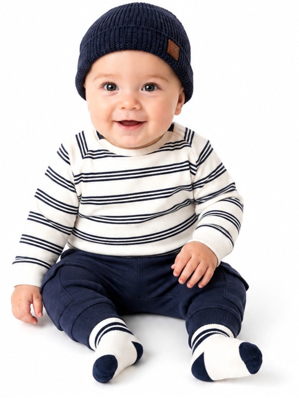 NEW - Rachel Zoe Baby Boy 4-Piece Outfit Set – Navy & White – 3–6 Months